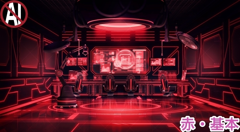 【背景素材】研究室A (未来編part02-Bw_room)