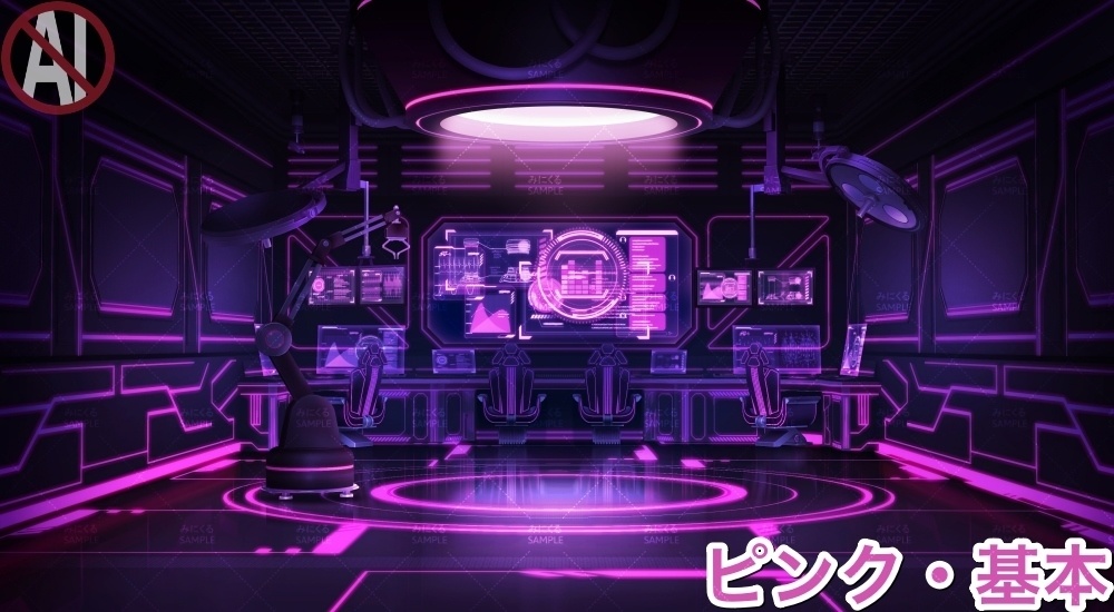 【背景素材】研究室A (未来編part02-Bw_room)