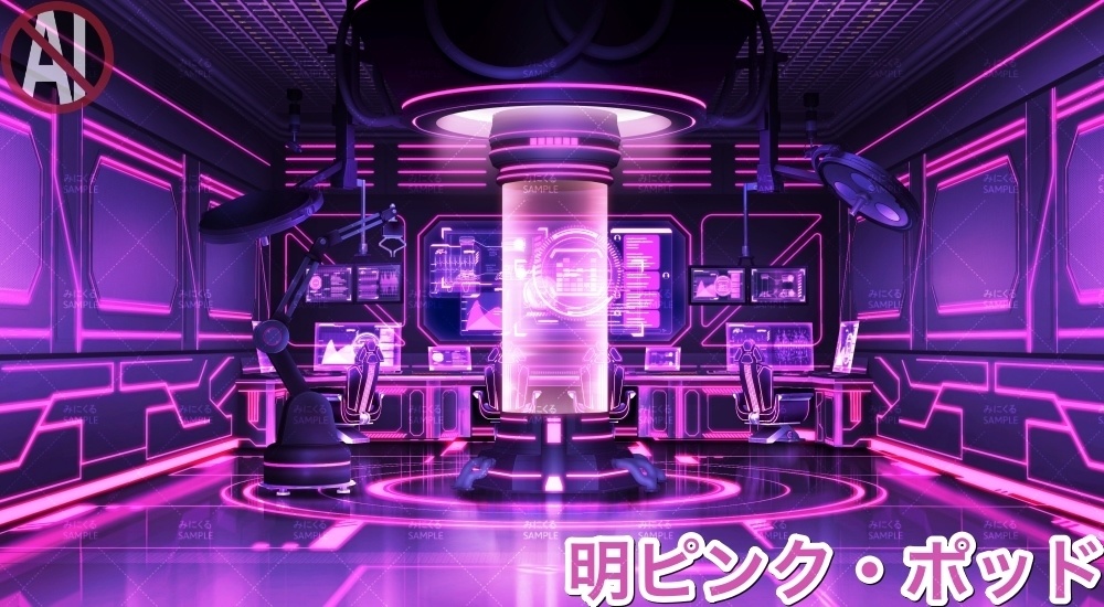 【背景素材】研究室A_明るいver. (未来編part02-Bw_room_L)