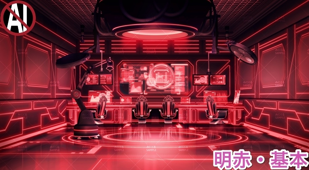 【背景素材】研究室A_明るいver. (未来編part02-Bw_room_L)