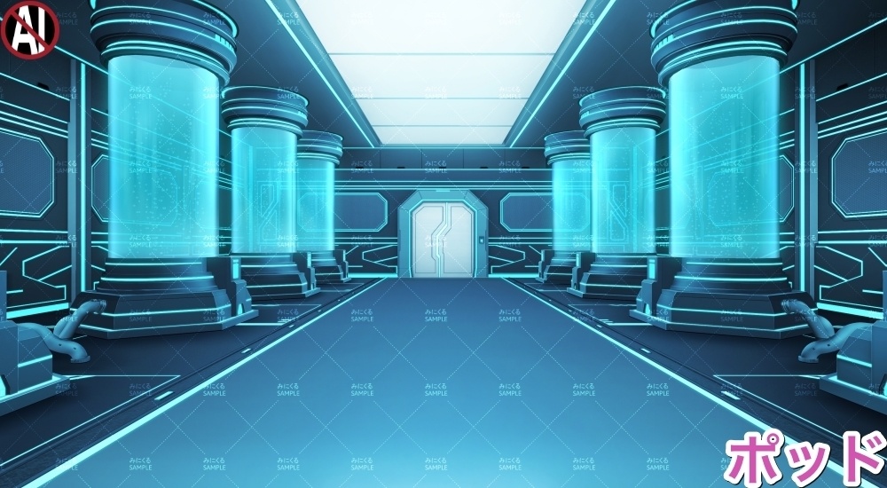 【背景素材】戦闘部屋B(未来編part02-battle_roomB)