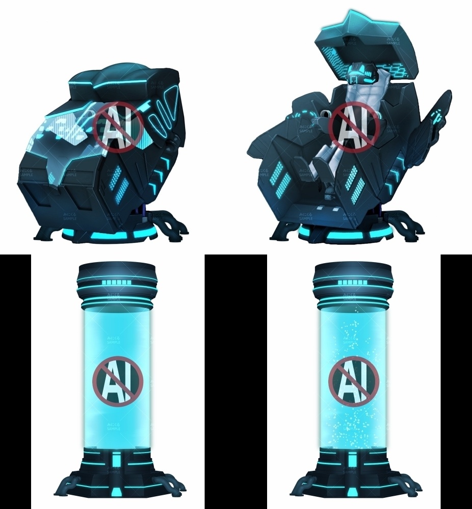 みにくる背景CG素材集『未来編』part02-Blue×White-【背景素材集】