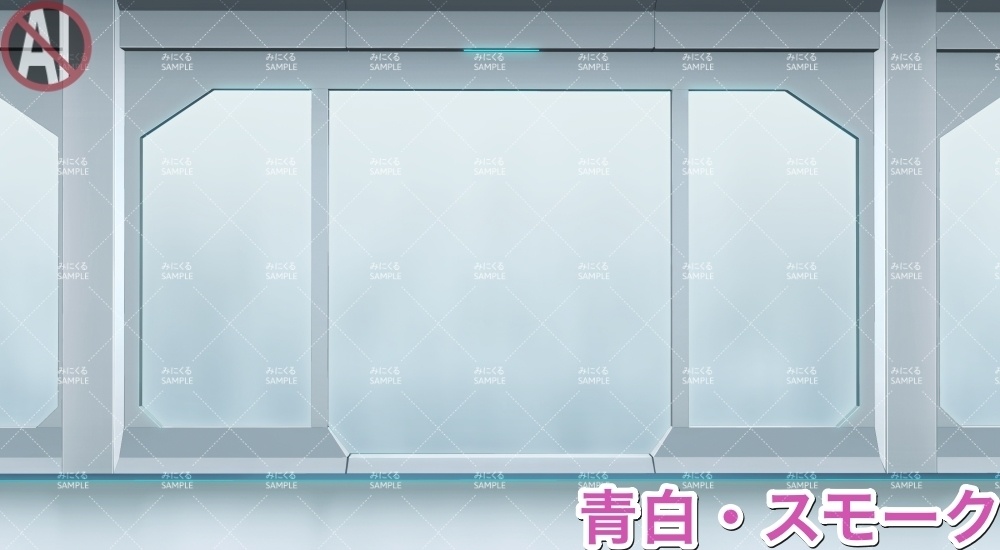 【背景素材】牢屋正面_白(未来編part02-prison_an01_w)