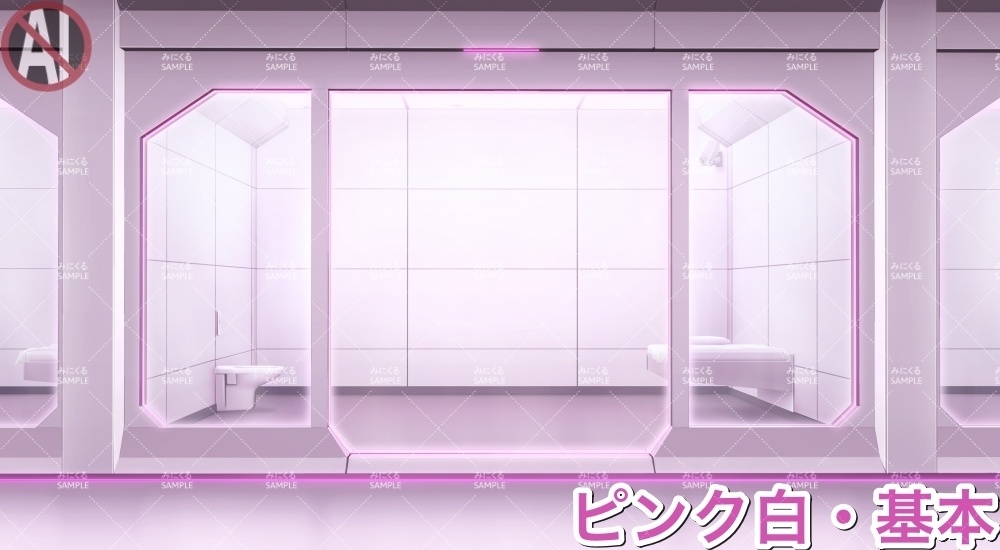 【背景素材】牢屋正面_白(未来編part02-prison_an01_w)