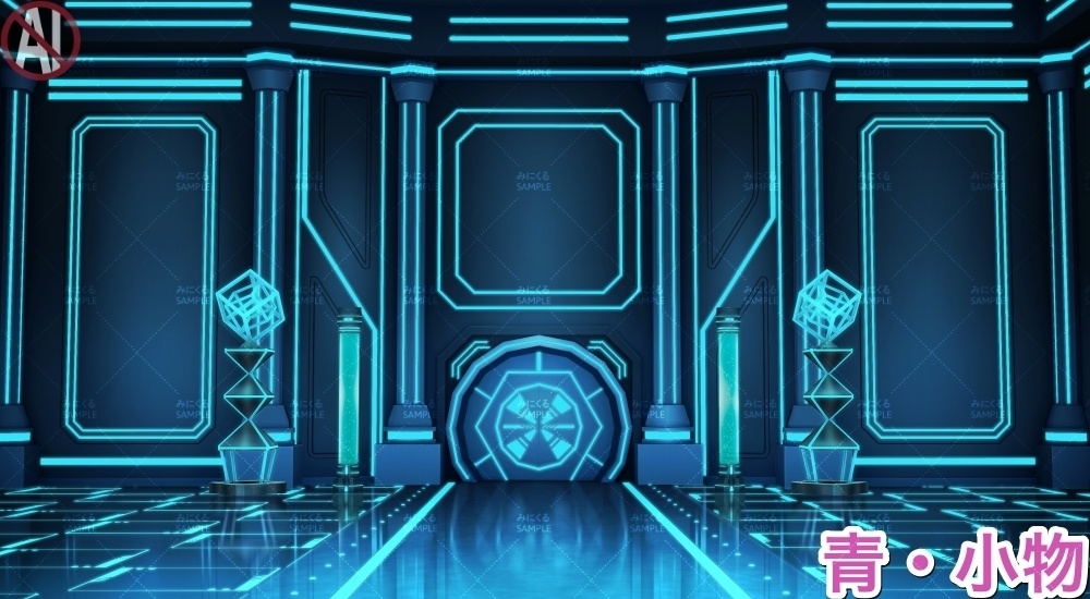 【背景素材】ホール(未来編part02-hall)