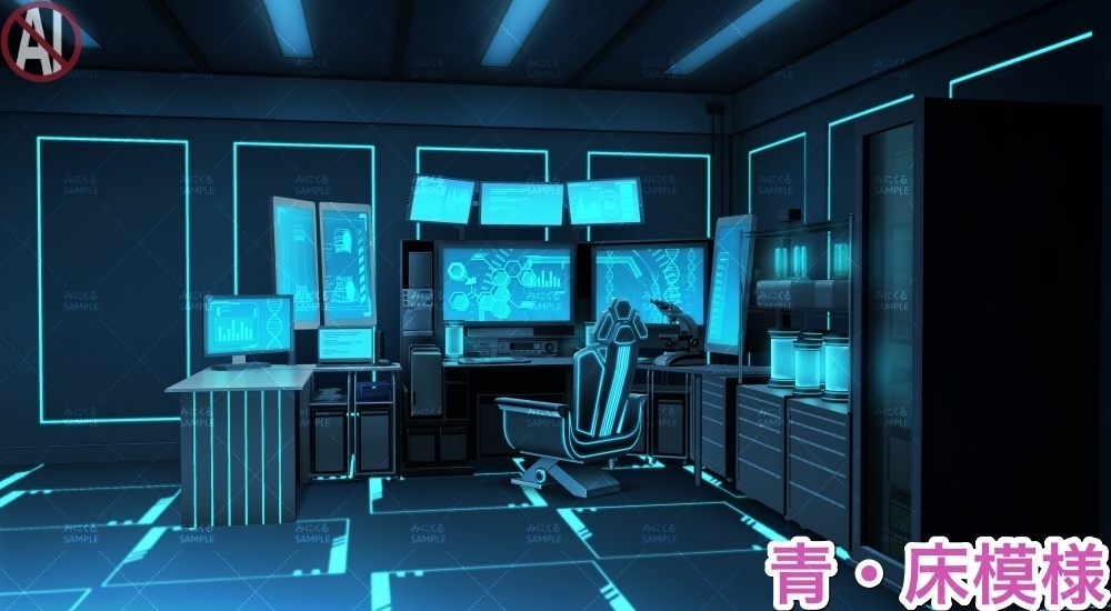 【背景素材】研究室B(未来編part02-laboratory)