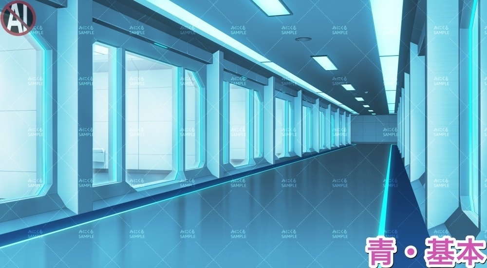 【背景素材】牢屋斜め(未来編part02-prison_room_an02)