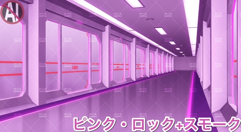 【背景素材】牢屋斜め(未来編part02-prison_room_an02)