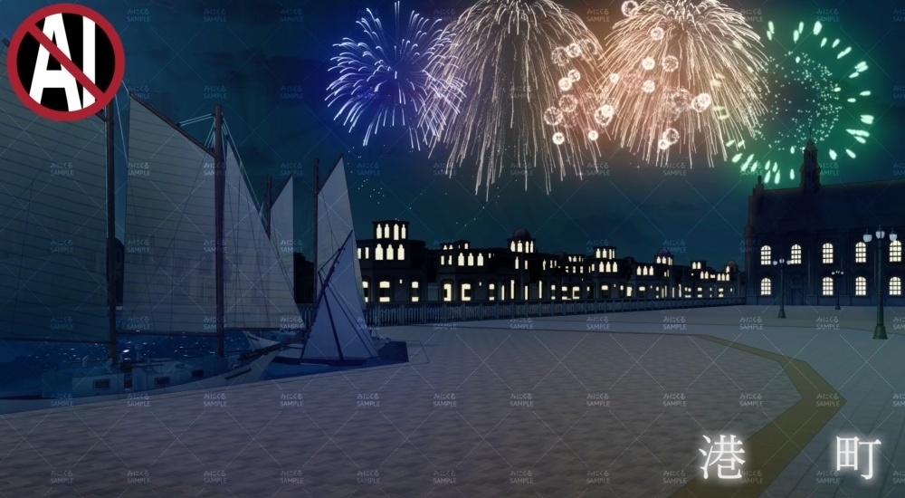 みにくる動く背景素材集『花火編』part02-ファンタジー-【単品・素材集】