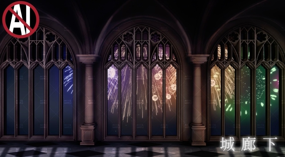 みにくる動く背景素材集『花火編』part02-ファンタジー-【単品・素材集】