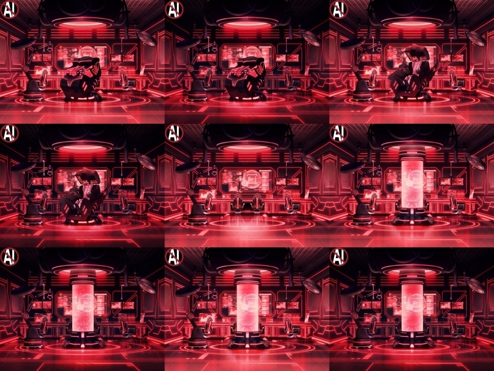 みにくる背景CG素材集『未来編』part02-Red×Black-A【背景素材集】