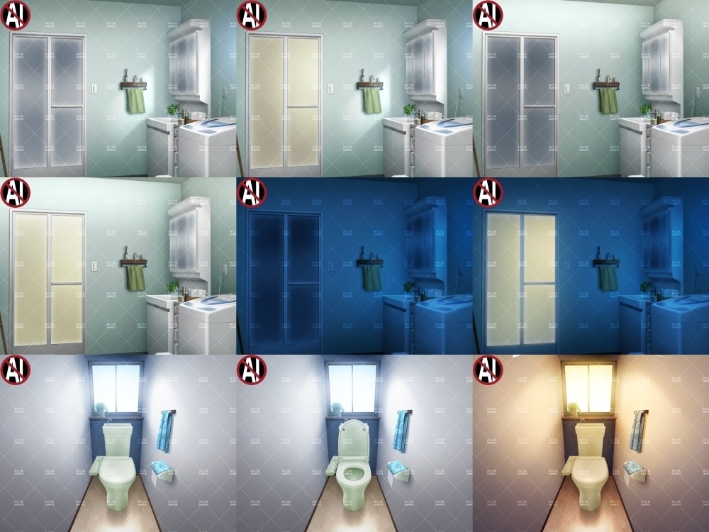 みにくる背景CG素材集『日常編』-水回り02-【背景素材集】