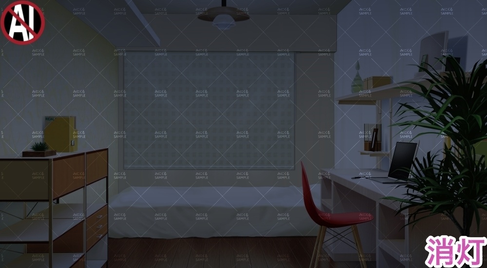 【背景素材】部屋①(日常編part23-cityscape_room04)