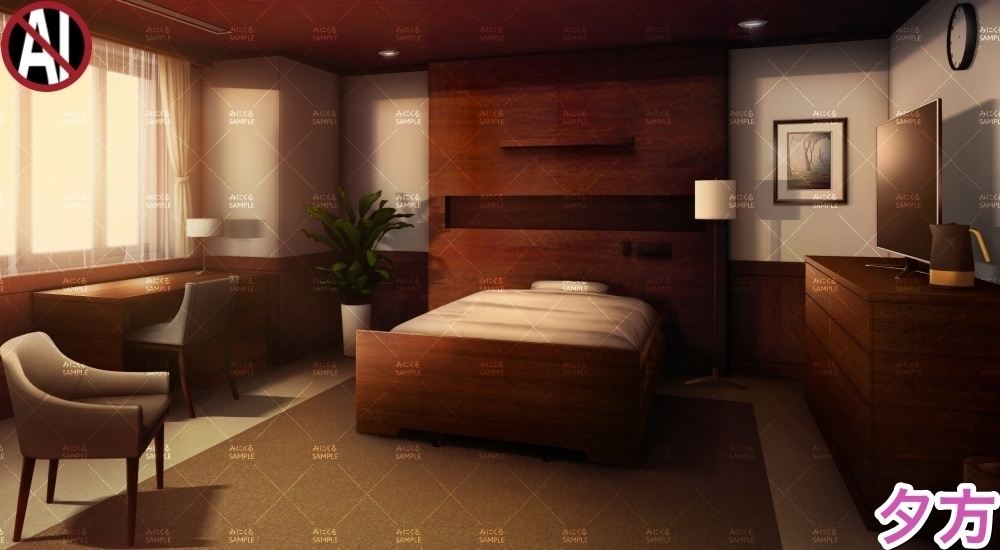 【背景素材】VIPの病室_個室(病院編part02-VIP_room)