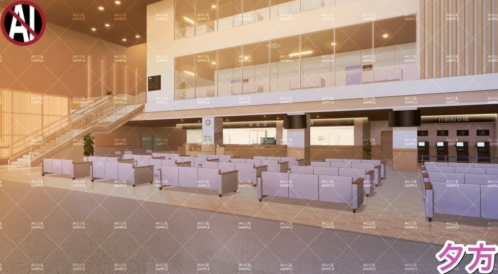 【背景素材】受付・ロビー(病院編part02-Reception&Lobby)