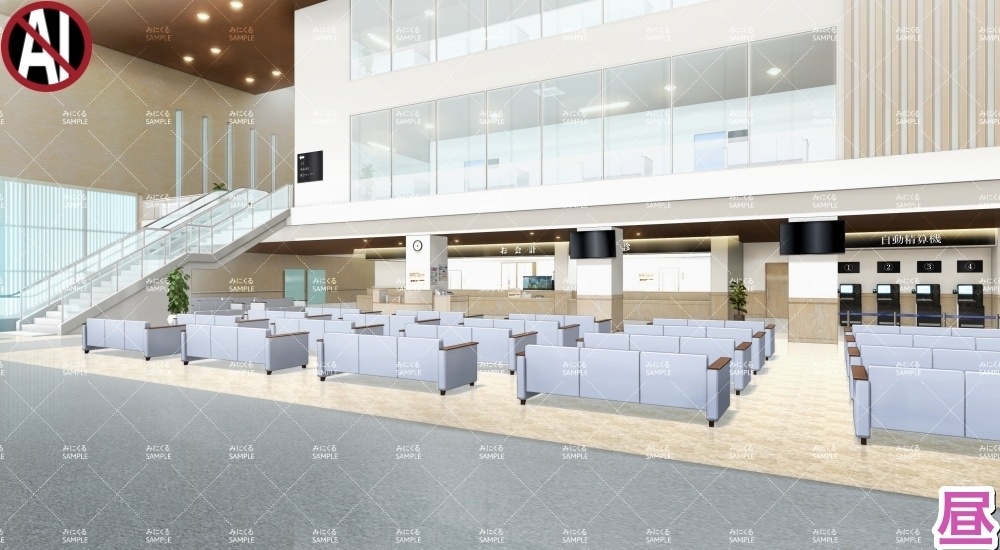 【背景素材】受付・ロビー(病院編part02-Reception&Lobby)