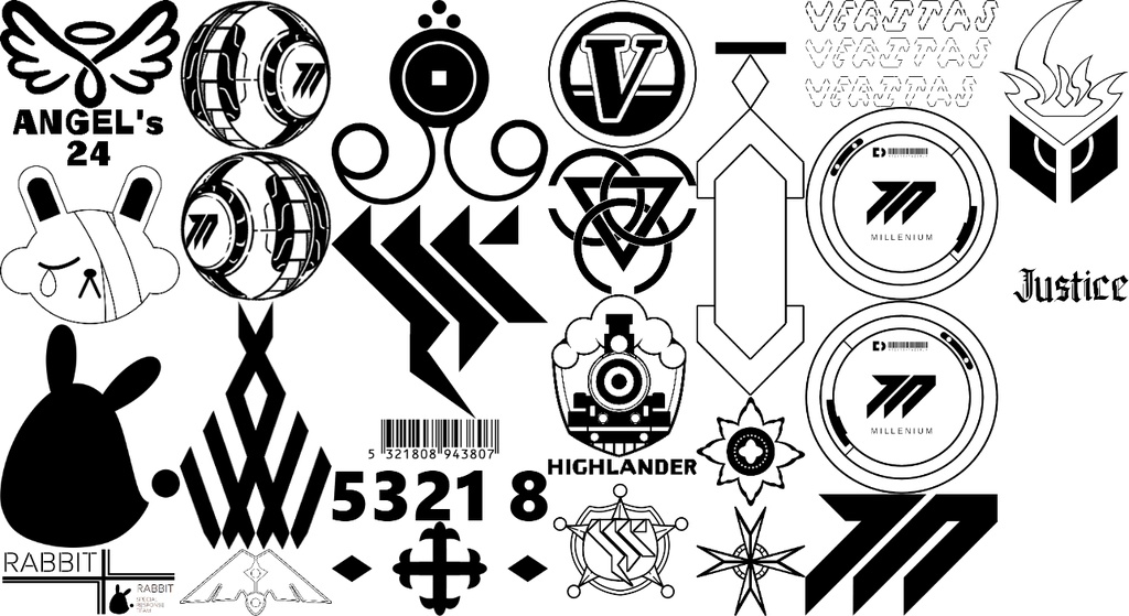 ブルアカ イラスト用自作透過素材