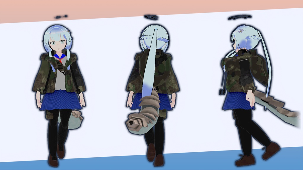 ハナニラ [PC対応アバター]　オリジナル3Dモデル （変身ギミック有ver)