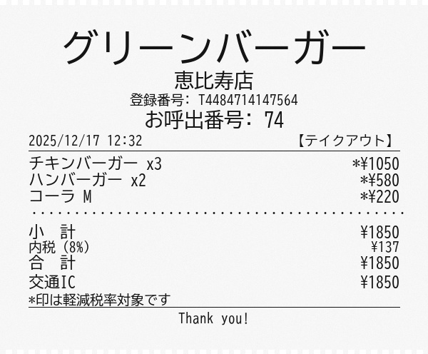 レシート風画像素材集 1000枚セット【商用利用OK】