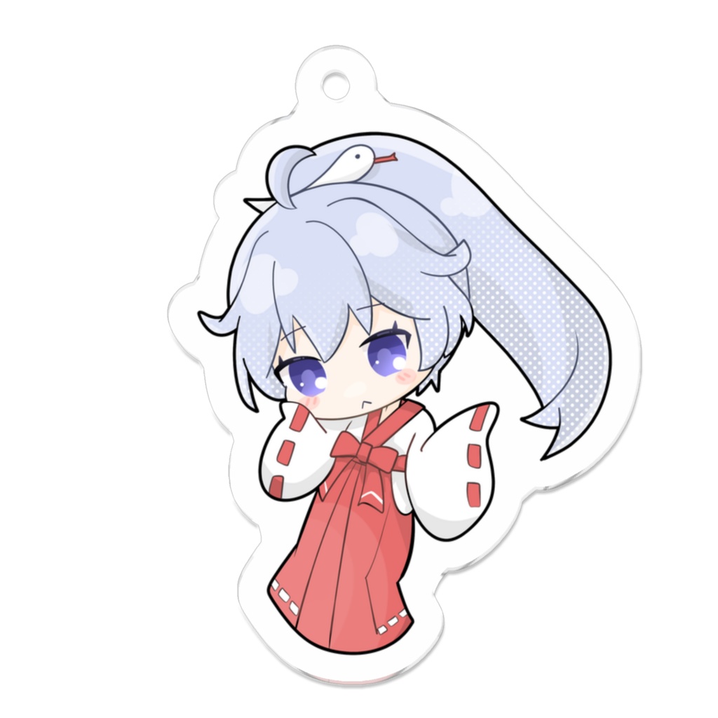 白蛇ねむアクキー 困り顔ver