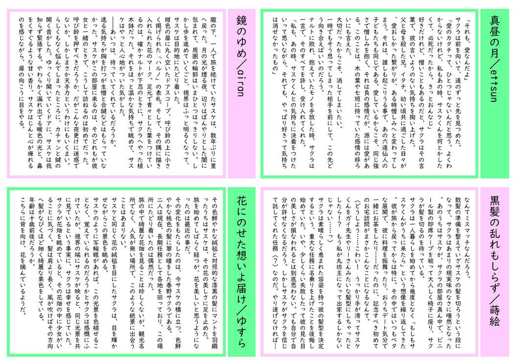 サスサク小説アンソロジー「Promise Ring」
