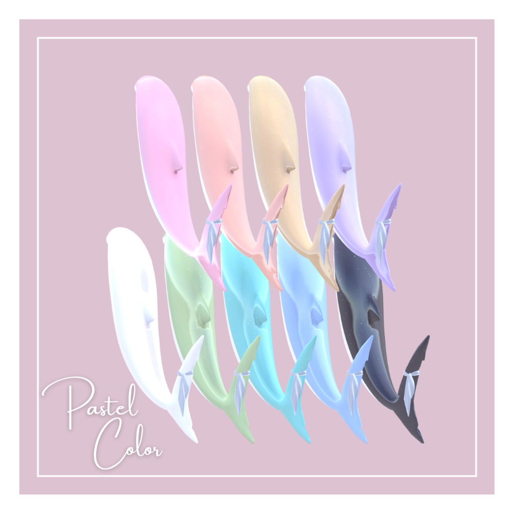 🦈Rurune Jewelry Tail💎33colors【ルルネ用】しっぽテクスチャ