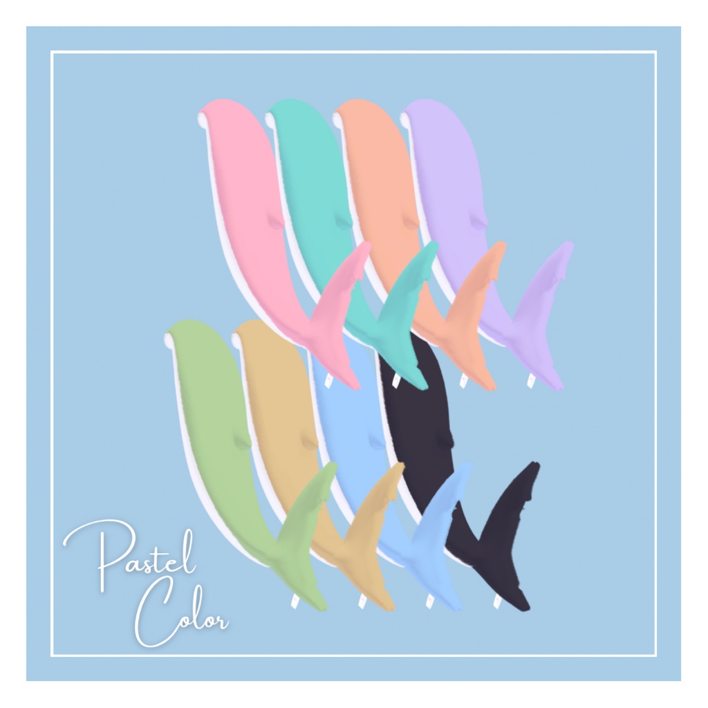 🦈Rurune Fluffy Tail🧸41colors【ルルネ用】しっぽテクスチャ