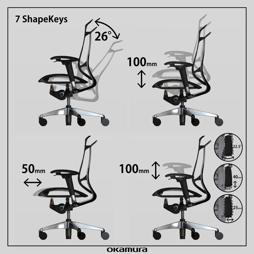 【3Dモデル】オフィスチェア『ContessaⅡ』