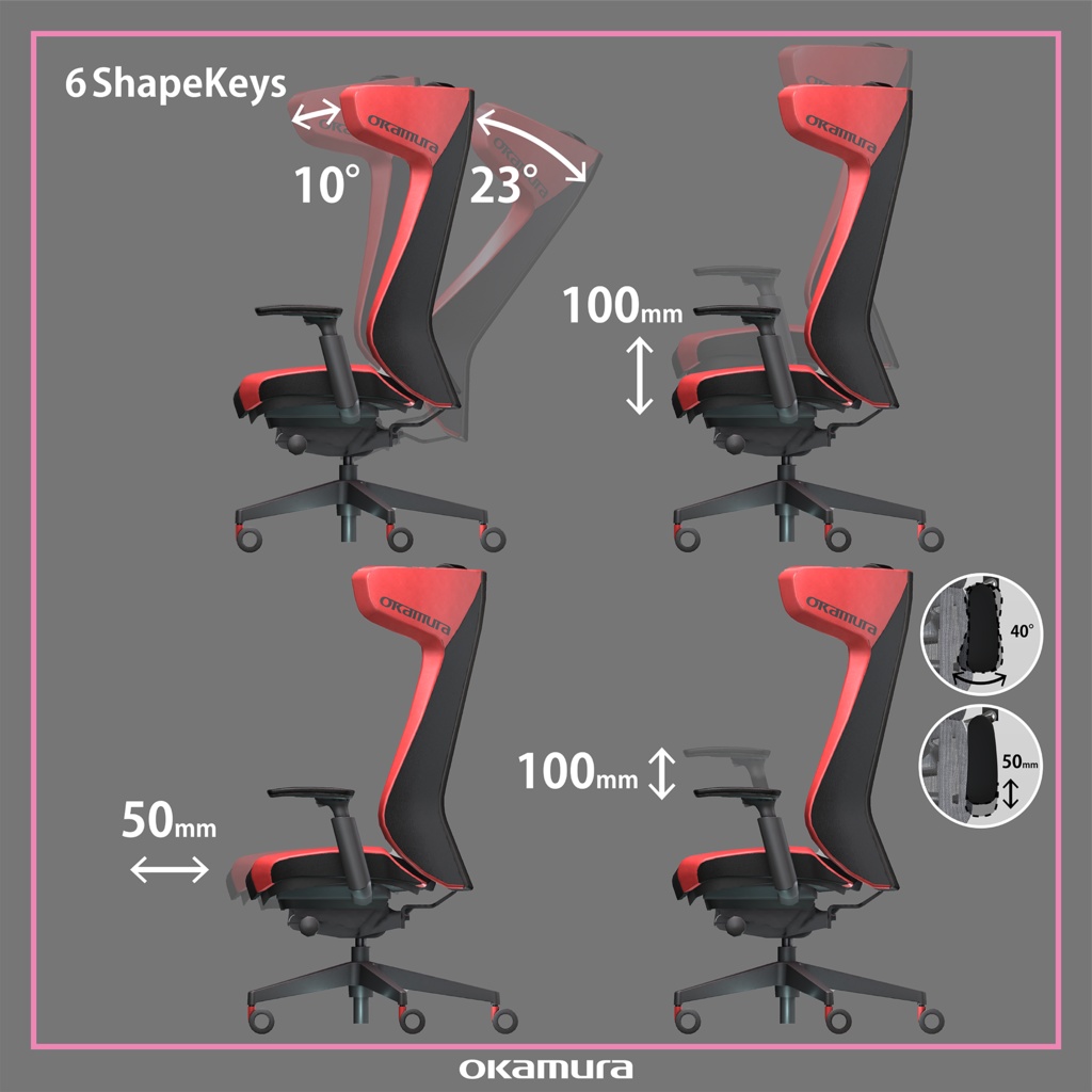 【3Dモデル】ゲーミングチェア『STRIKER』