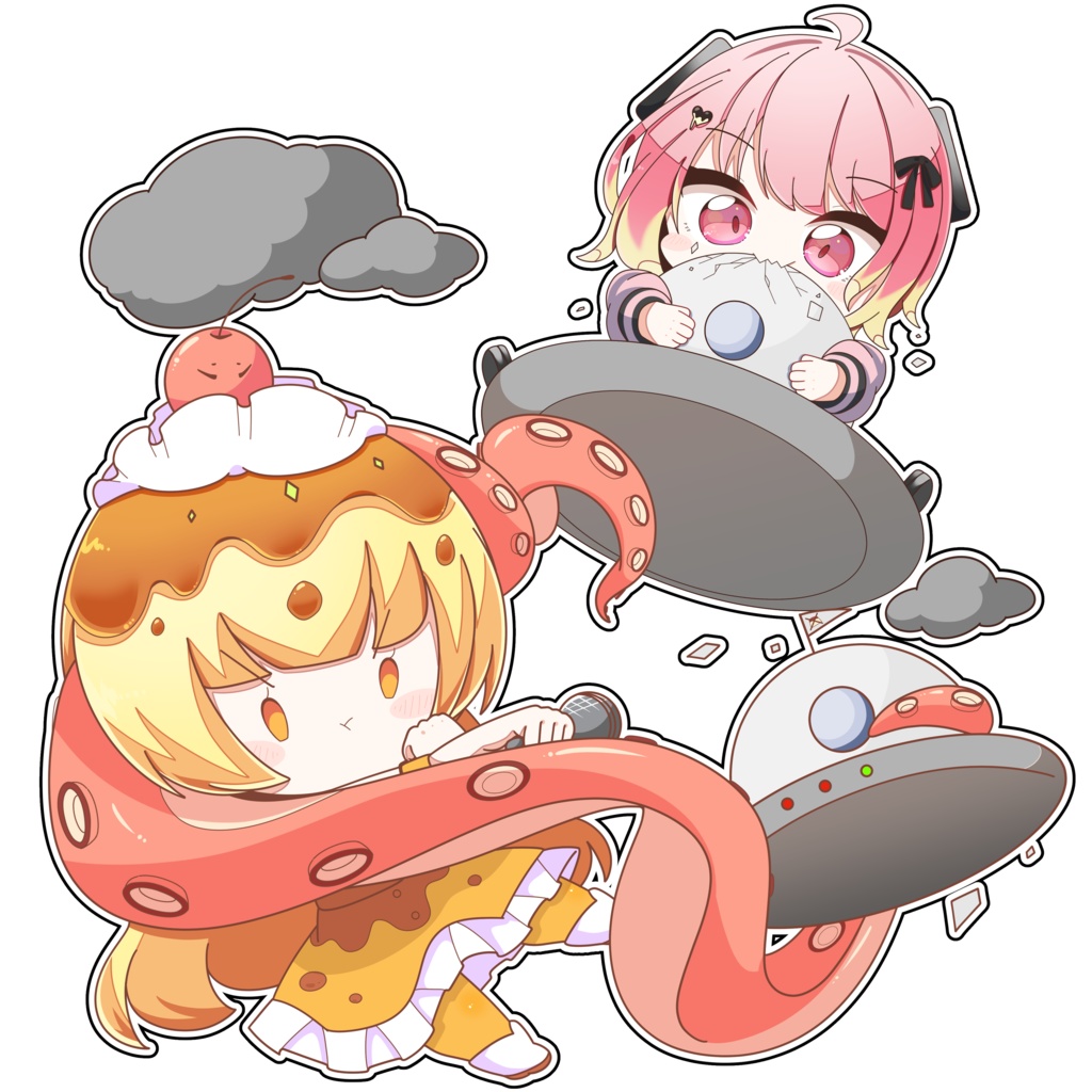 【6種類から選んでねっ】スマホステッカー【甘味白丸様】