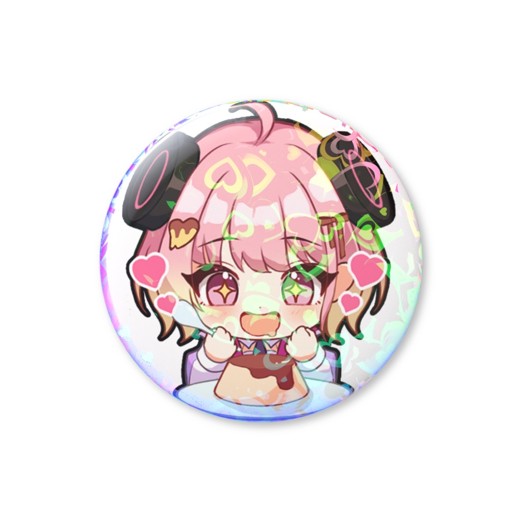 【好きな表情を選んでねっ】ホロ入り缶バッチ【さトゥー様作】