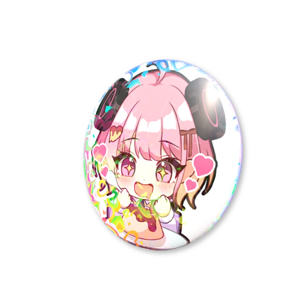 【好きな表情を選んでねっ】ホロ入り缶バッチ【さトゥー様作】