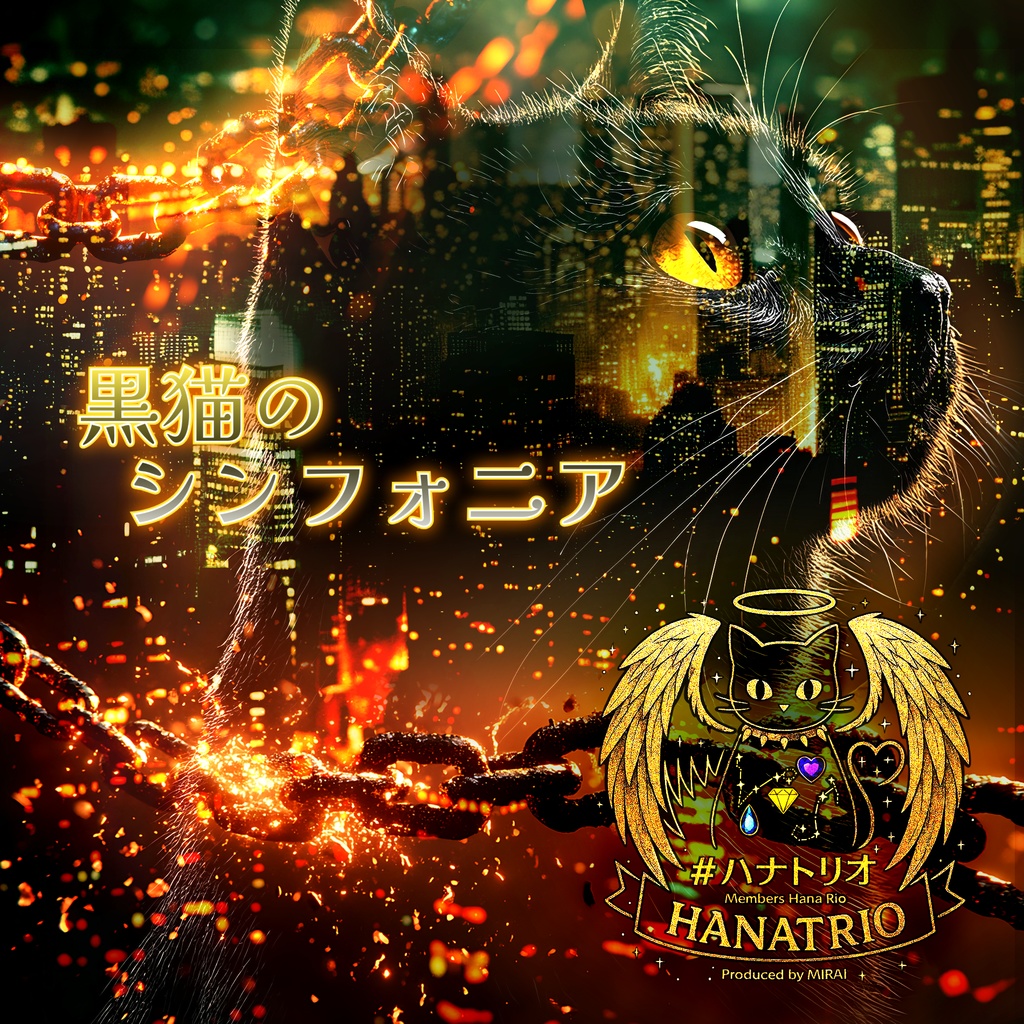 【海外発送用 / フルセット】#ハナトリオ 2nd Single『黒猫のシンフォニア』