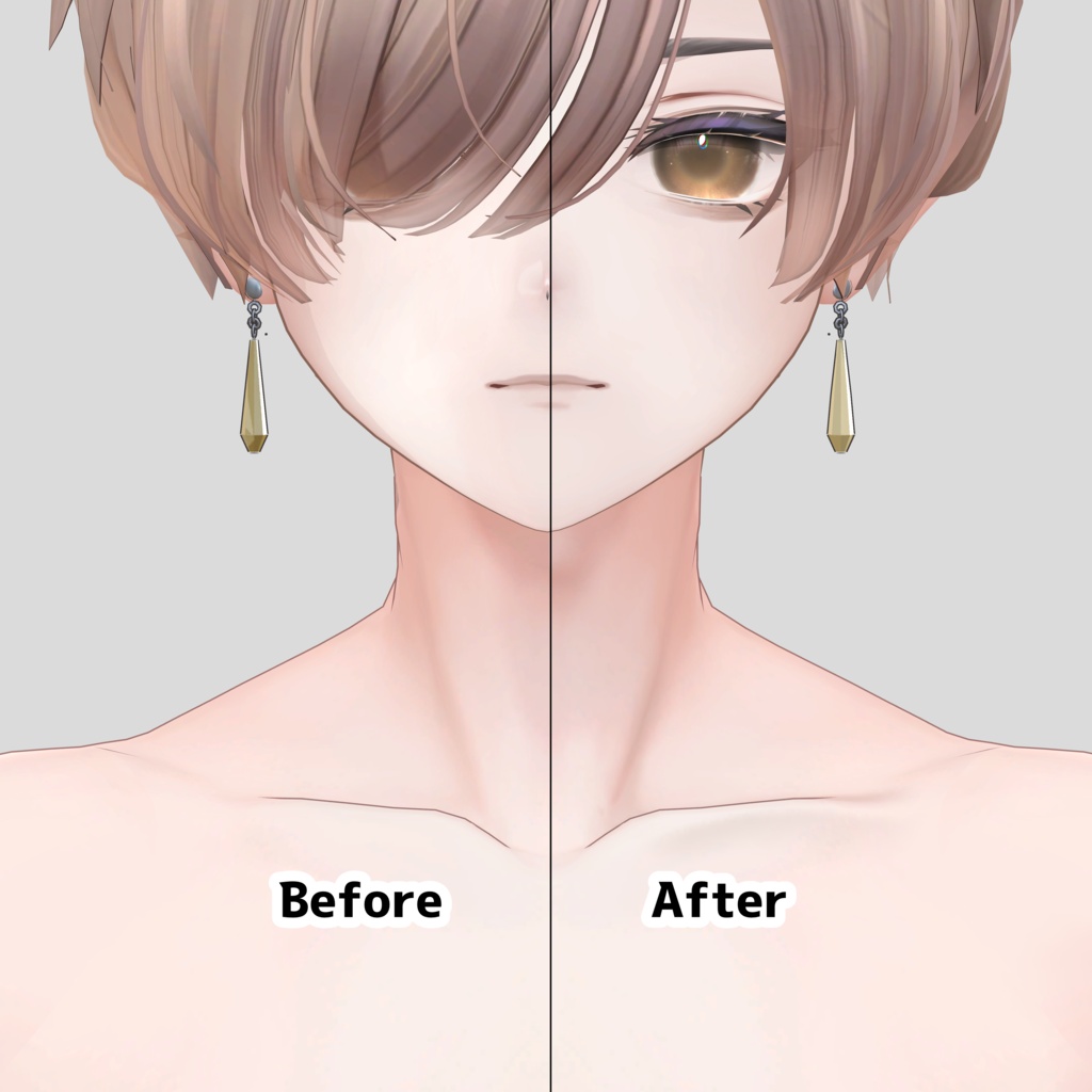 【Alué(アルエ)対応】首回りの雰囲気を足すテクスチャ(喉仏・鎖骨)
