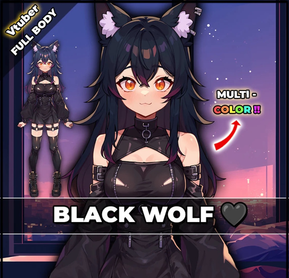 Wolf Vtuber Model I オオカミのVTuberモデル