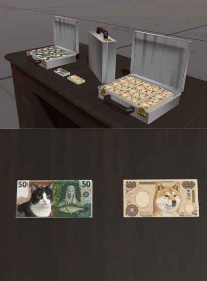 札束付きジュラルミンケース ~With billfold  Duralumin case~