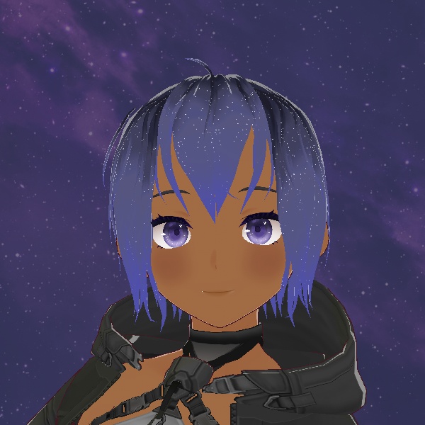 [ Vroid ] short black-purple hair 紫色の短い髪