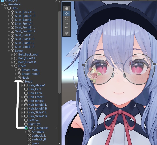 【PhysBone】丸〇サングラス【カスタム可】