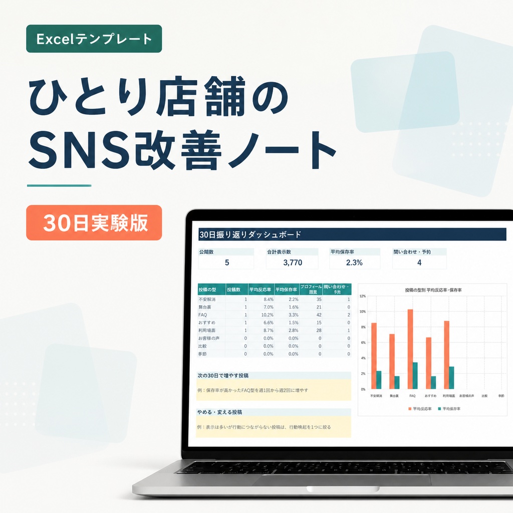 ひとり店舗のSNS改善ノート