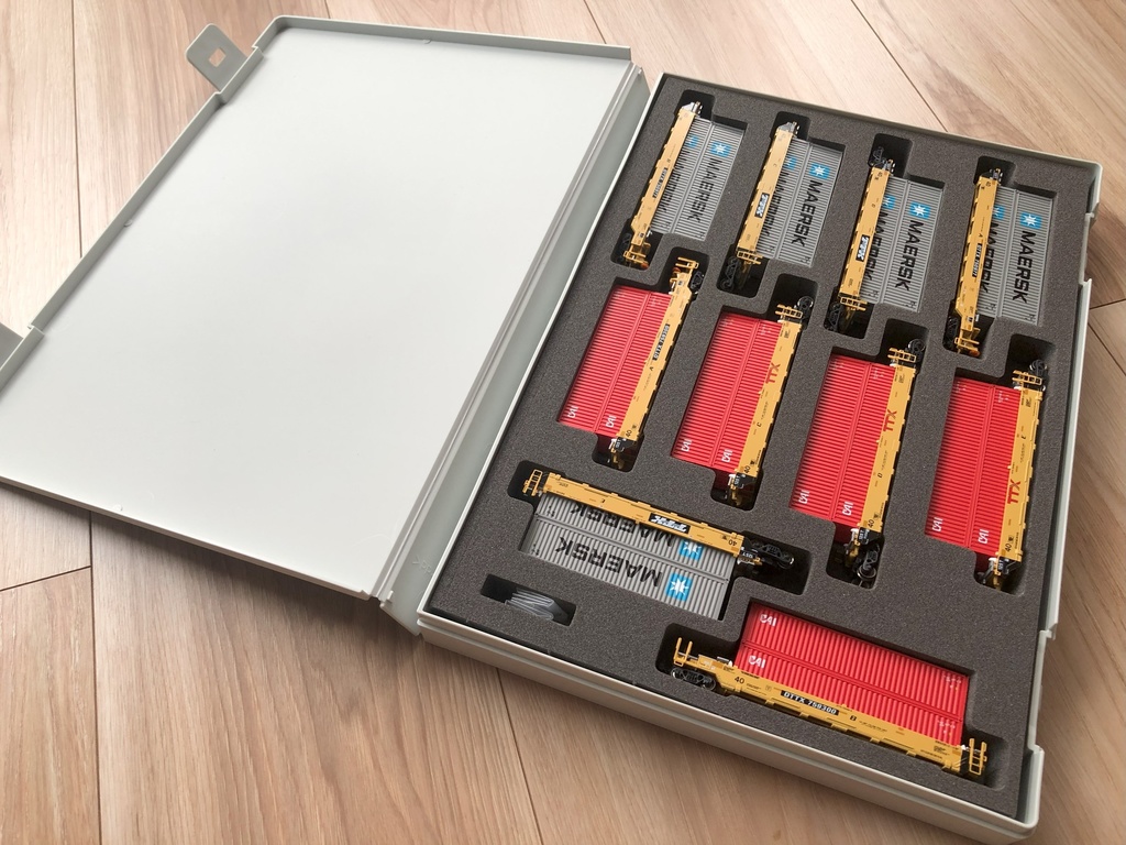 品番002 Maxi-1ダブルスタックコンテナ貨車 2編成10両専用ウレタン YN管理