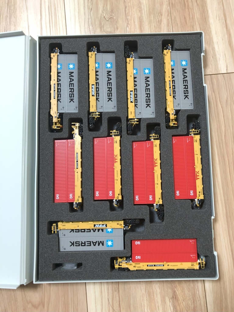 品番002 Maxi-1ダブルスタックコンテナ貨車 2編成10両専用ウレタン YN管理