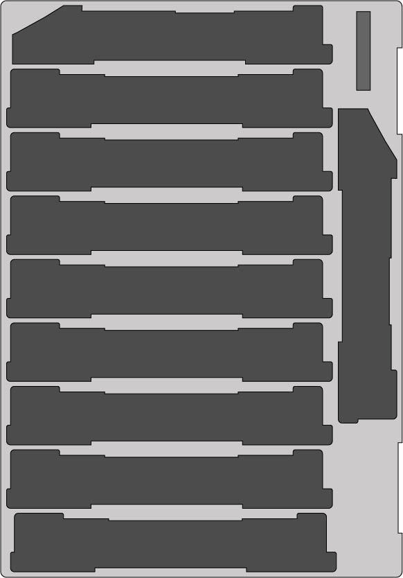 品番006 東北・上越新幹線200系 東海道新幹線0系 10両専用ウレタン YN管理