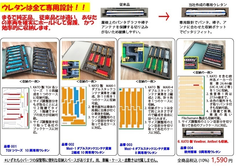 品番007 東北・上越新幹線 E2系, E5/H5系10両専用ウレタン YN管理