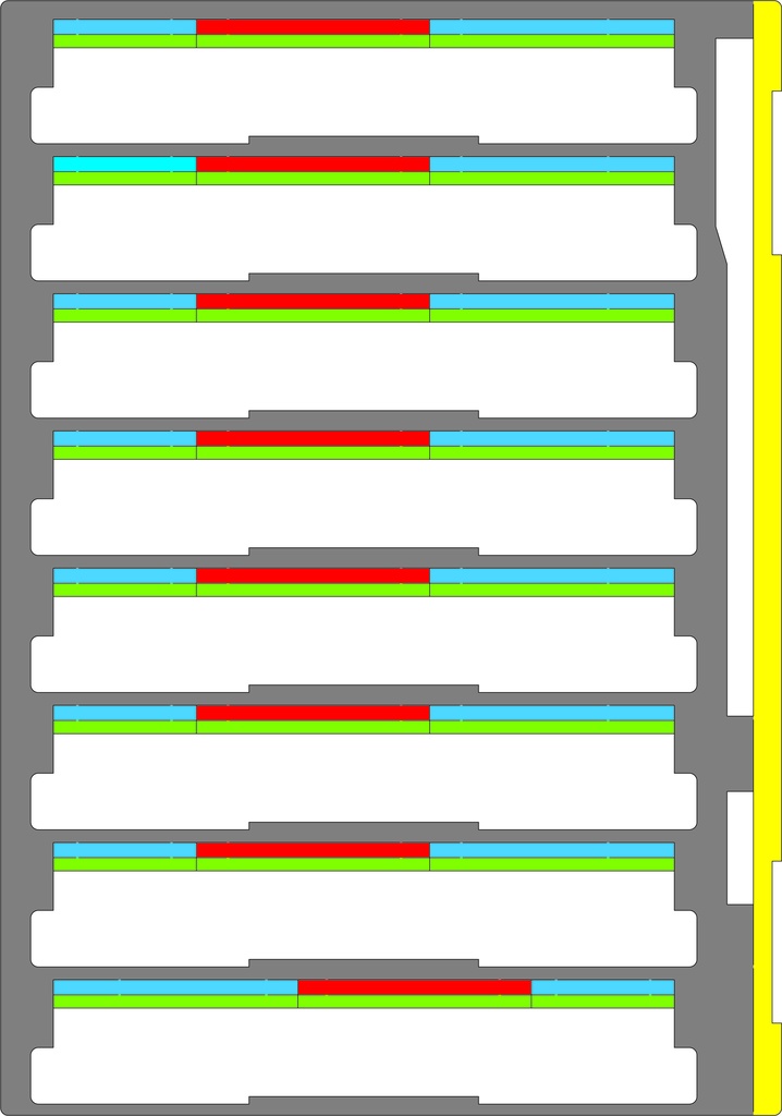 品番011 北米85ft/Amtrak客車8両ウレタン 車両ケース Nゲージ YN管理
