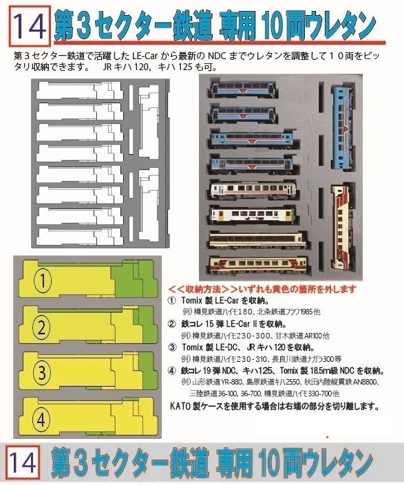 品番014　第3セクター鉄道　専用１０両ウレタン　YN管理