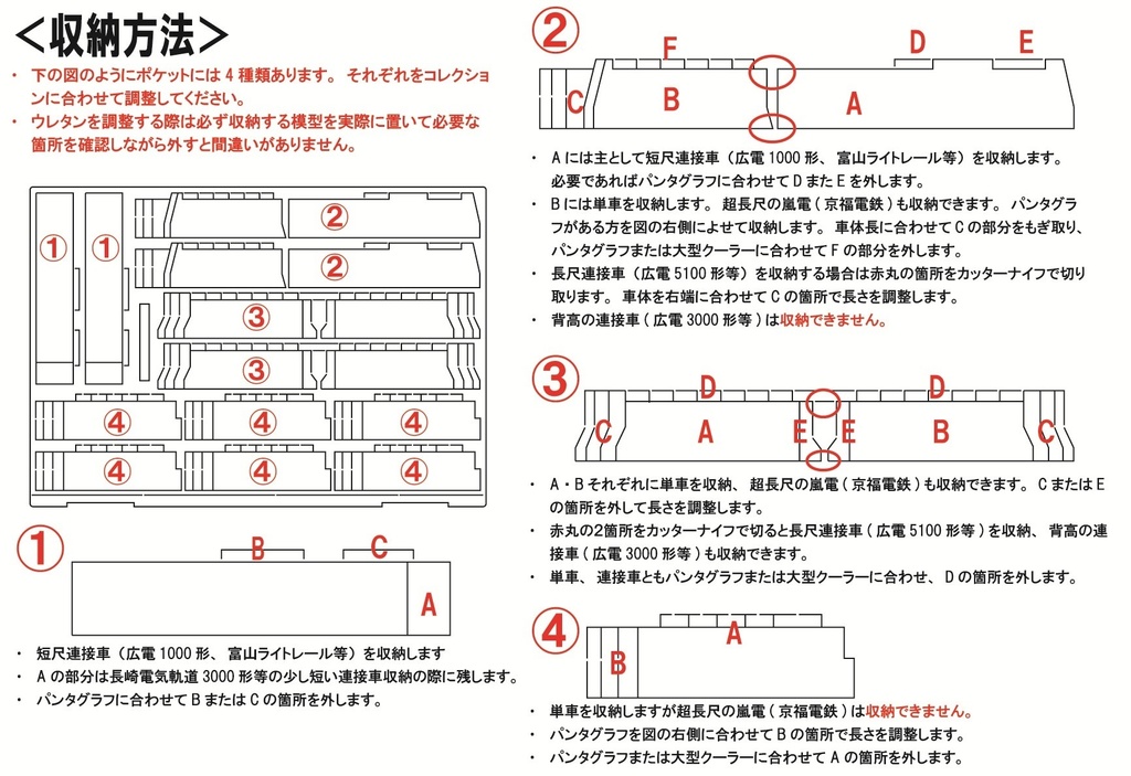品番015 広電・路面電車 専用ウレタン YN管理