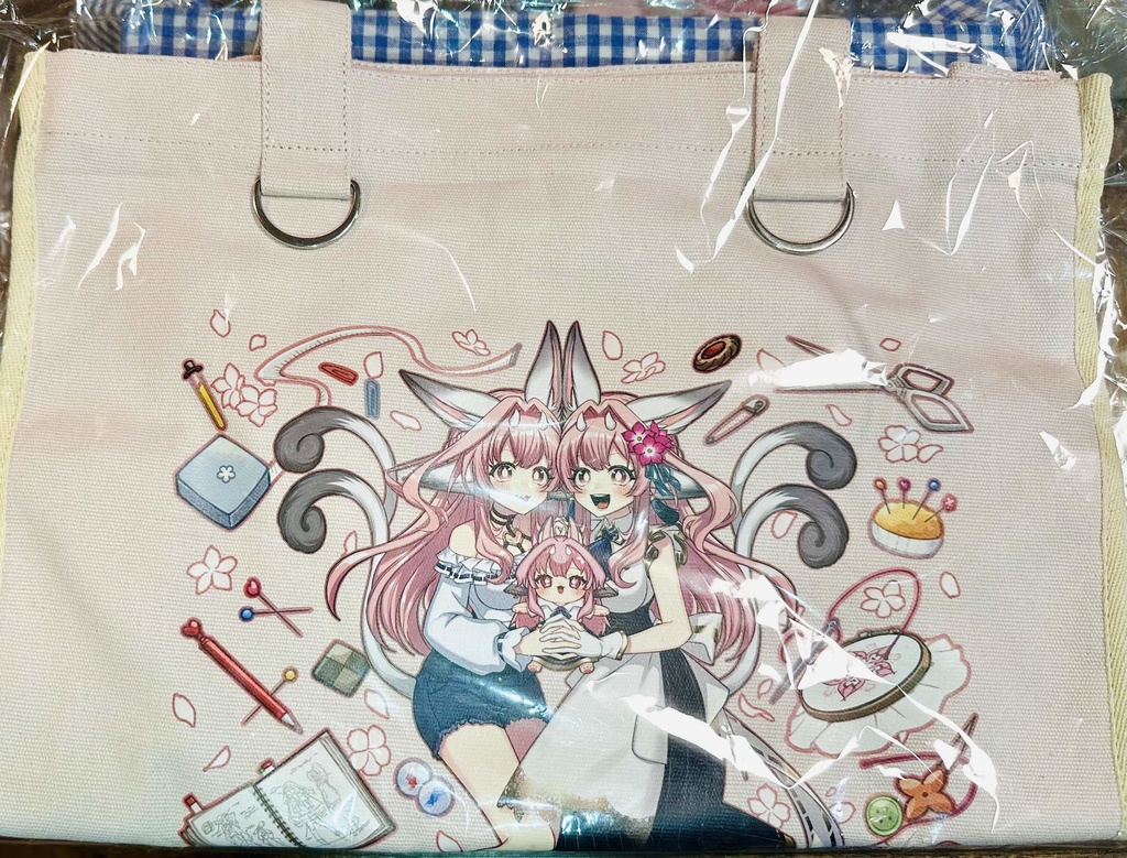 【booth販売分/残り2点】『百桃瀬ちゃん』トートバッグ【ORIGOO×瑠羽乃光香】