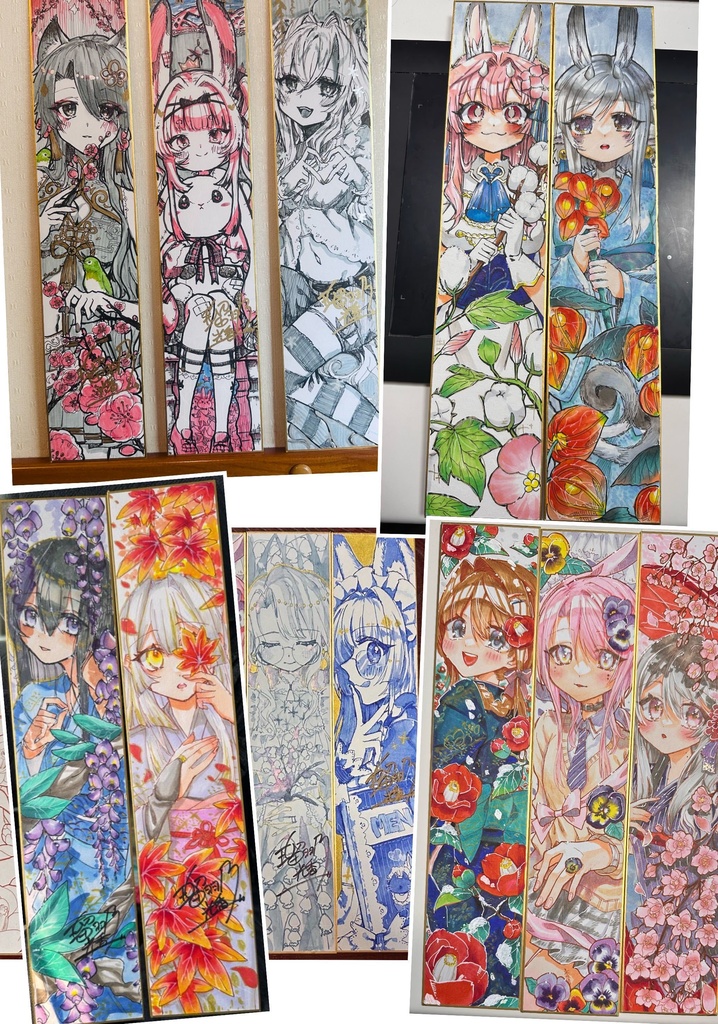 【限定1点】岐阜県ときめぐり展2025『短冊色紙③/枝垂桜』