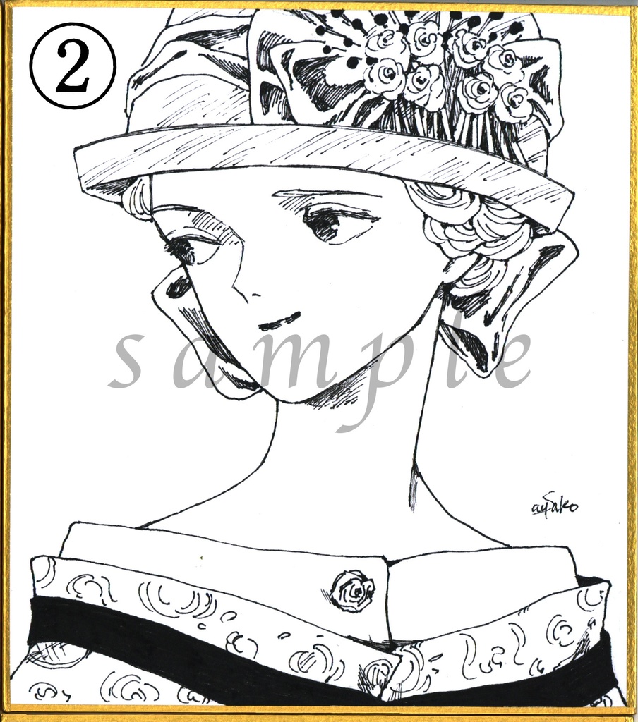 ドローイング色紙4種