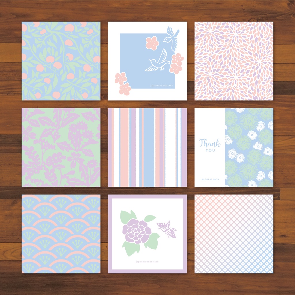 【美和柄素材】和のグラフィックセット 〜90種の和素材テンプレート〜